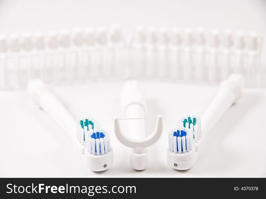 Close up of a toothbrushes. Close up of a toothbrushes