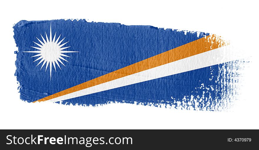 Brushstroke Flag Marshall Islands