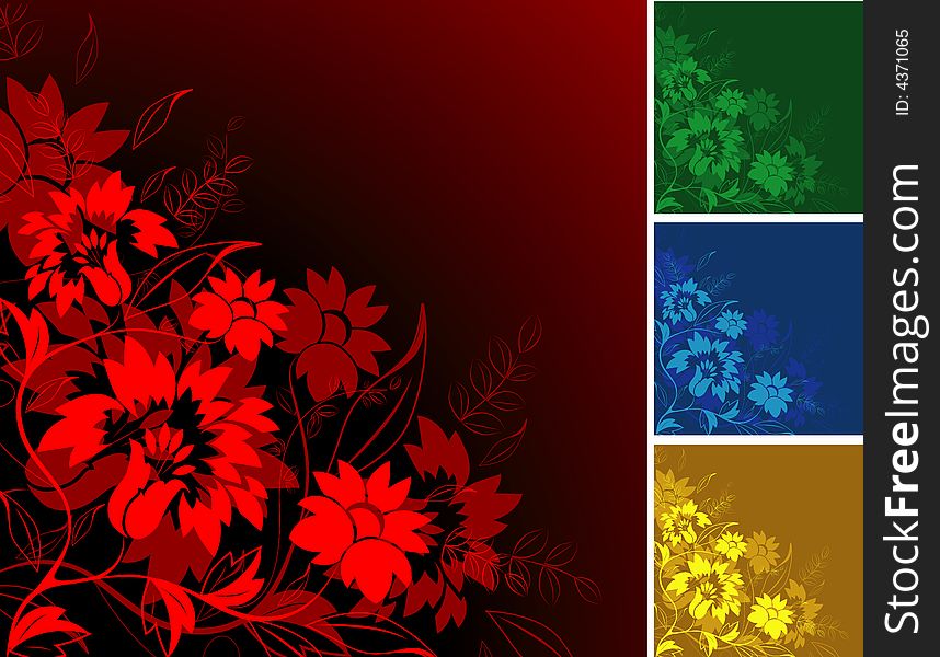 Abstract floral  background
