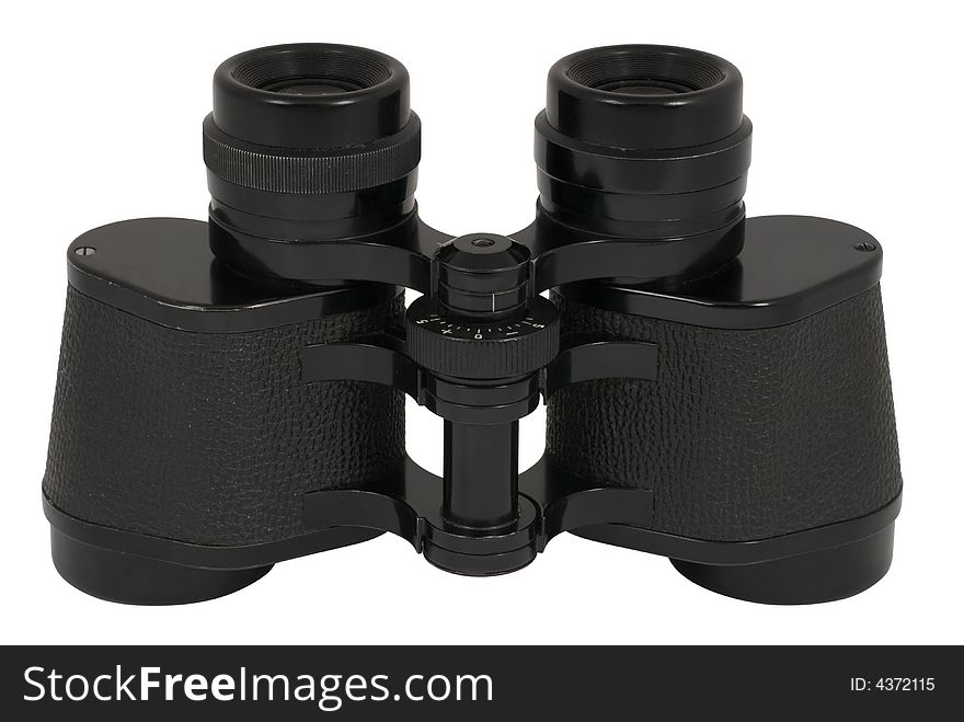 Antique binoculars isolated on white. Antique binoculars isolated on white