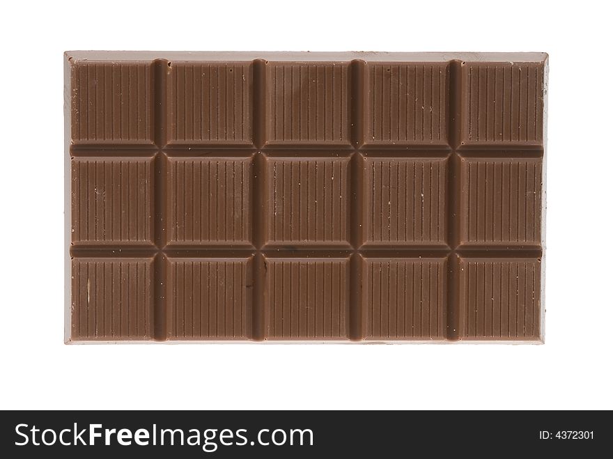 Delicious chocolate isolated on a white background