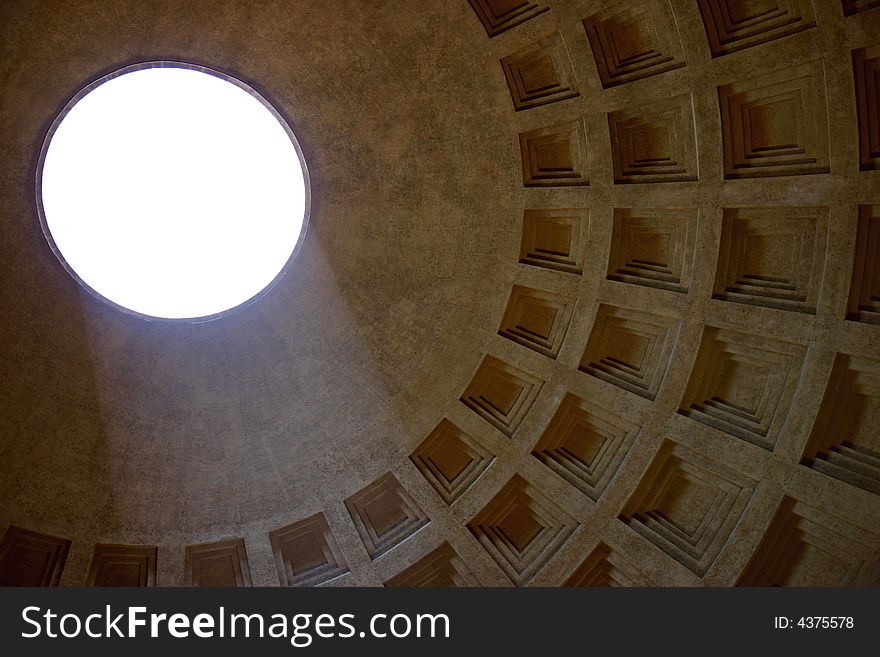 Sunbeam in the Pantheon, Rome, Italy