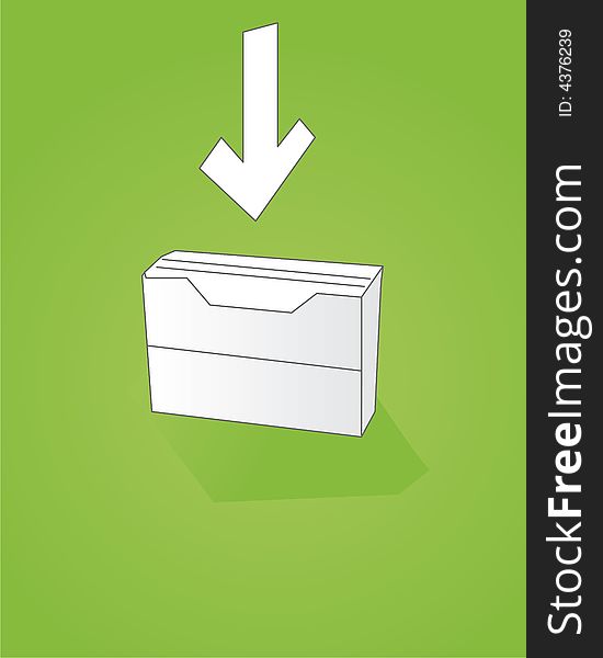 Office Suite Folder Box Vector Illustration