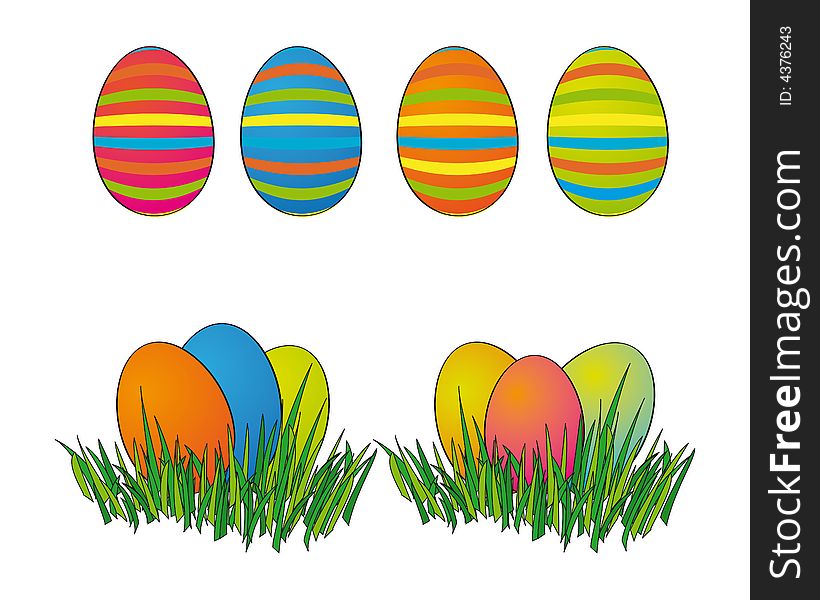 Colored Easter Egg illustration