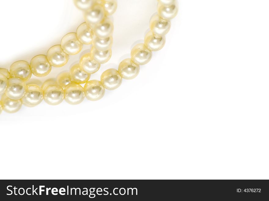 Pearls isolated on white background