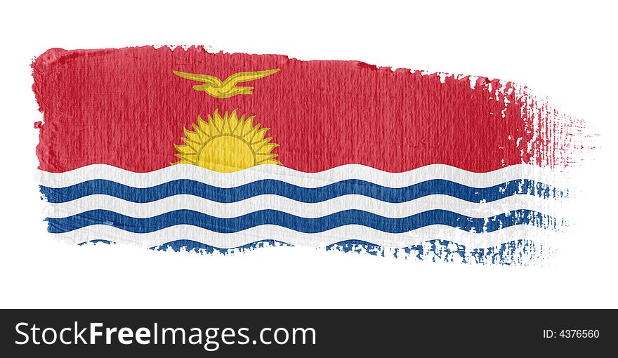 Brushstroke Flag Kiribati