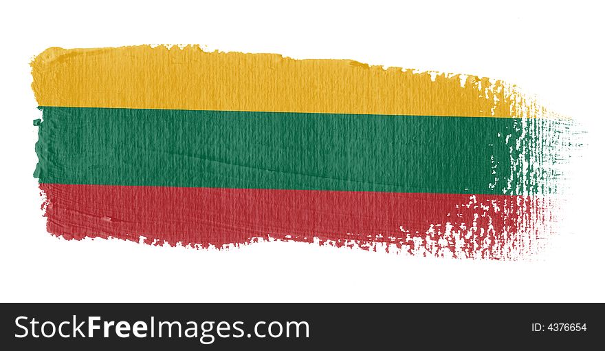 Brushstroke Flag Lithuania