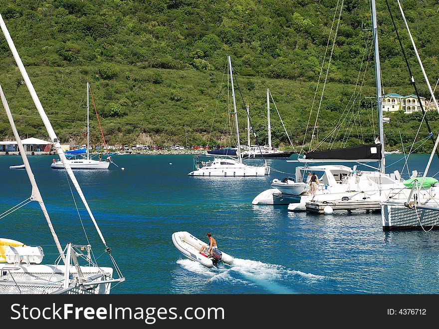 Tortola island harbours are always busy (British Virgin Islands). Tortola island harbours are always busy (British Virgin Islands).