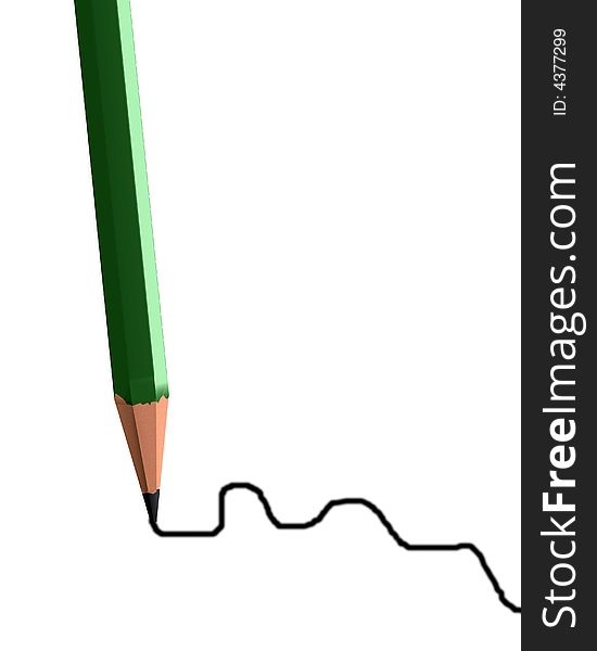 An image of a pencil that is drawing a pencil line, it could represent the concept of creativity. An image of a pencil that is drawing a pencil line, it could represent the concept of creativity.