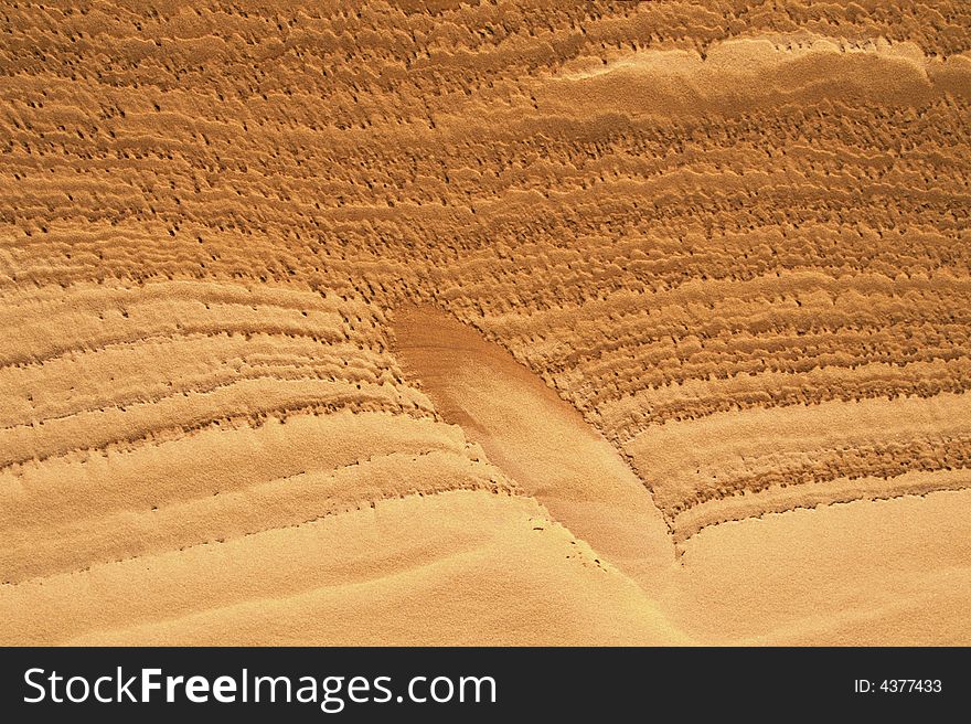 Texture of the sand of a desert dune. Texture of the sand of a desert dune.