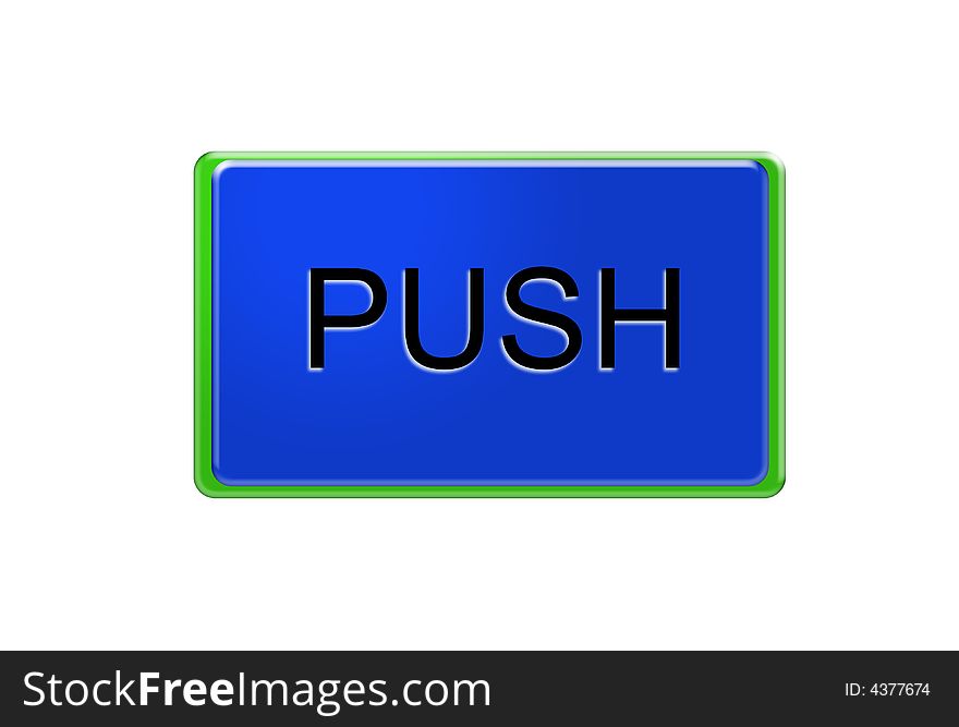 An image of a button or key on a keyboard, with the action word push on it. An image of a button or key on a keyboard, with the action word push on it.