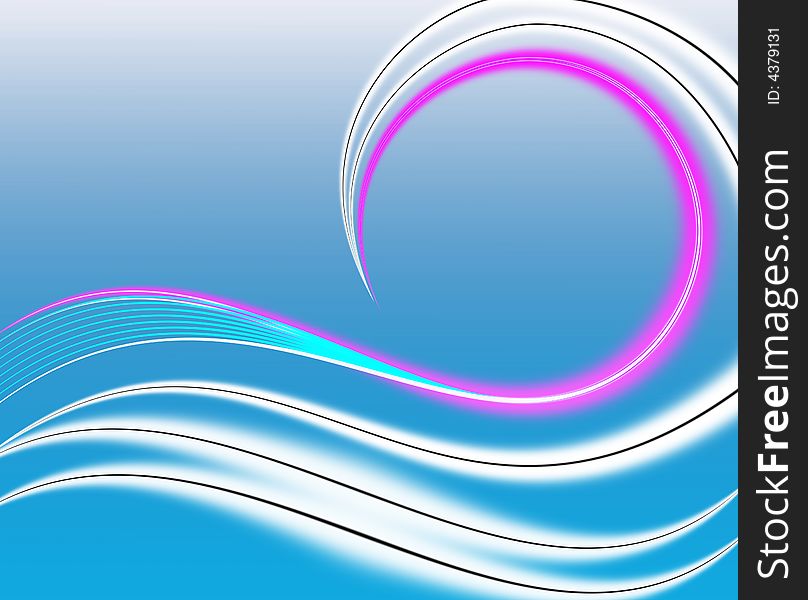 Abstract Wave Background Of A Digital Illustration. Abstract Wave Background Of A Digital Illustration