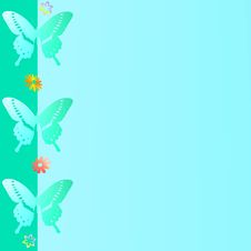 Butterfly Border Royalty Free Stock Photography