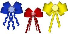 Colorful Bow,red Blue And Yellow Stock Images Colorful Bow,red Blue And Yellow Stock Images