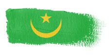 Brushstroke Flag Mauritania Stock Image