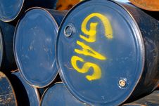 Metal Gas Drums Royalty Free Stock Photo Metal Gas Drums Royalty Free Stock Photo