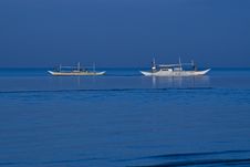 Banca Boats At Sunrise Stock Photography
