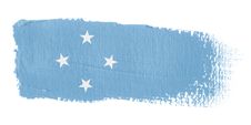 Brushstroke Flag Micronesia Stock Image