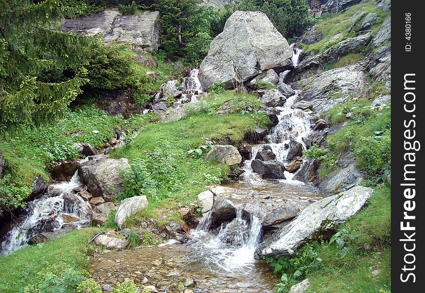 Rivulets in mountain