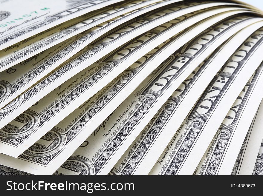 Money background - close up of dollars