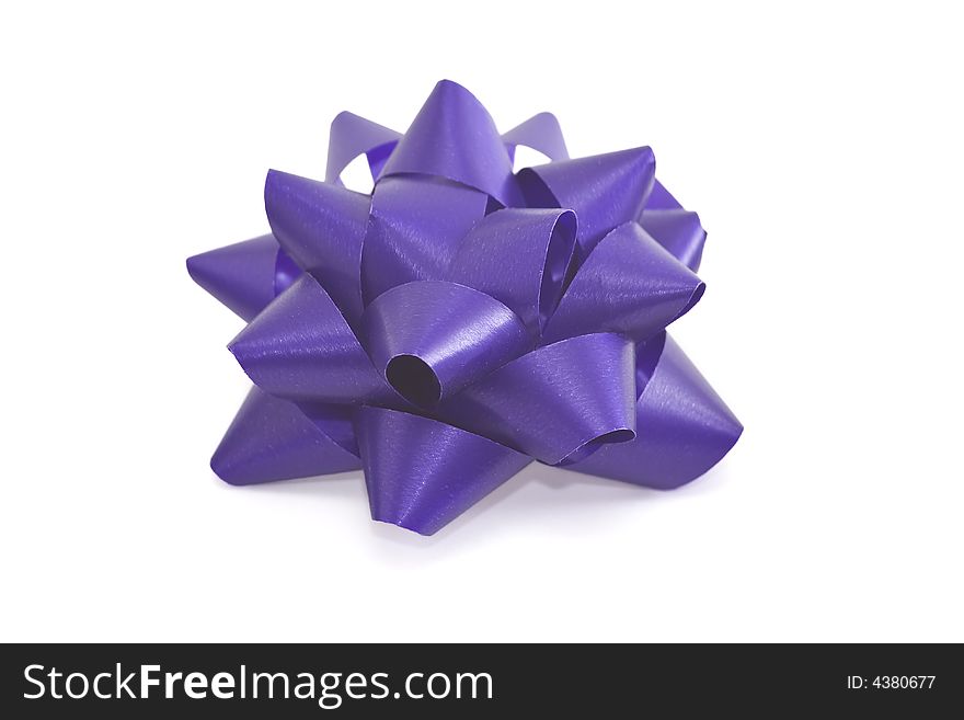 Violet bow to be used in placing on top of items - gifts, products, etc.