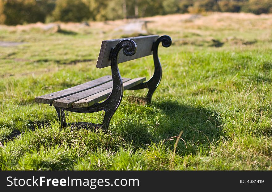 Cast iron bench all alone