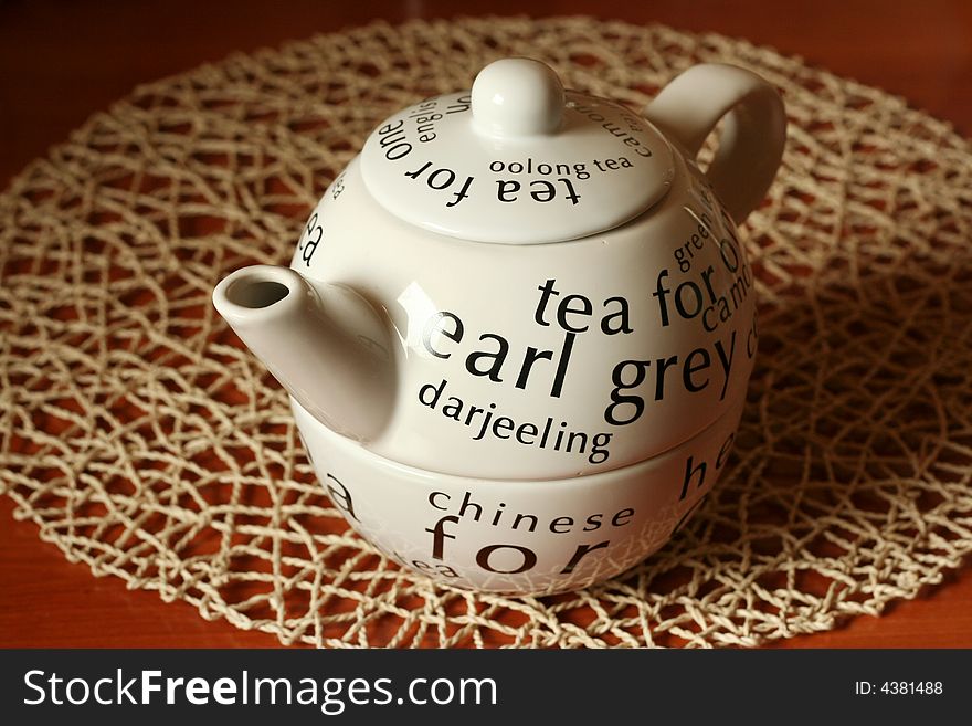 White teapot