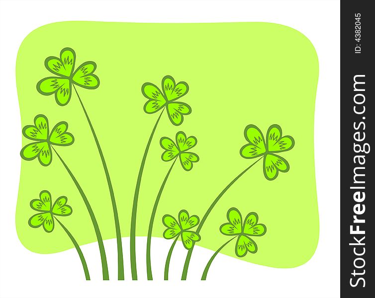 Stylized clover pattern for St. Patrick's Day.
