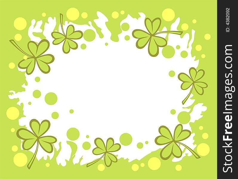 Stylized clover pattern for St. Patrick's Day. Stylized clover pattern for St. Patrick's Day.