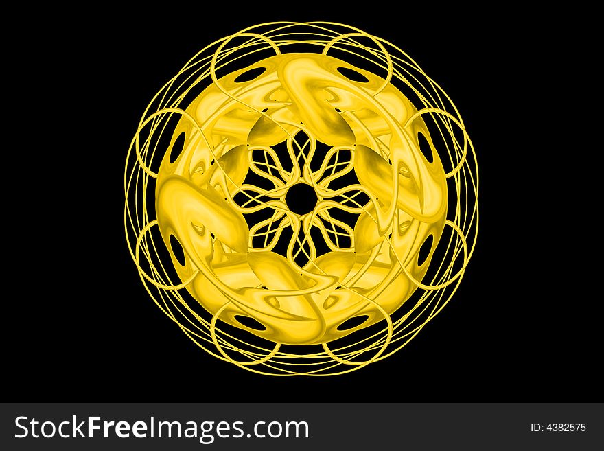 Abstract Yellow Pendant