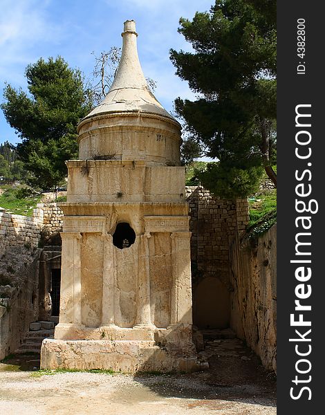 Avshalom tomb in Kidron valley, Jerusalem