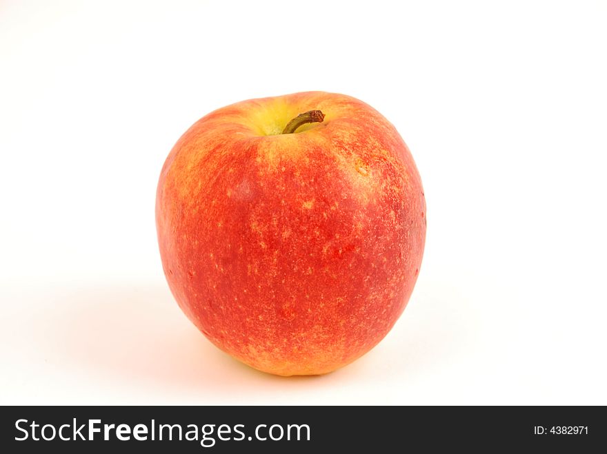 Red apple on a wight background