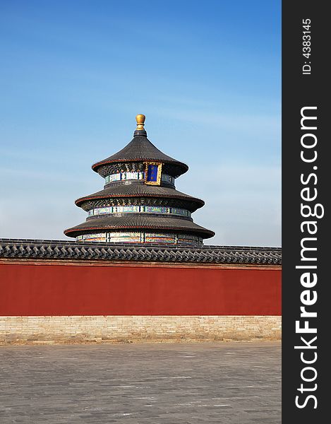 Temple of Heaven under blue sky