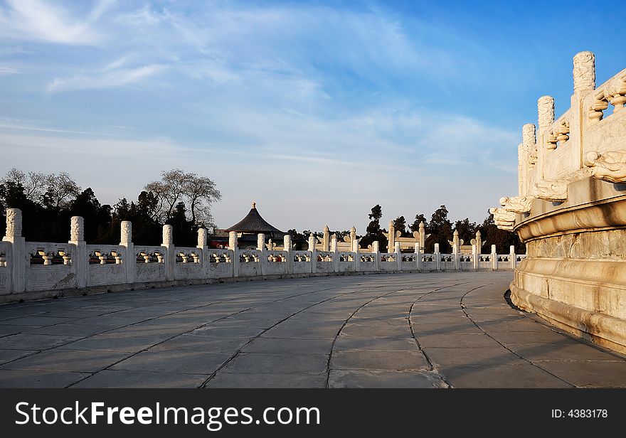 Temple of Heaven under blue sky