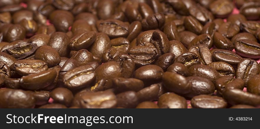 Close up of fresh coffee beans
