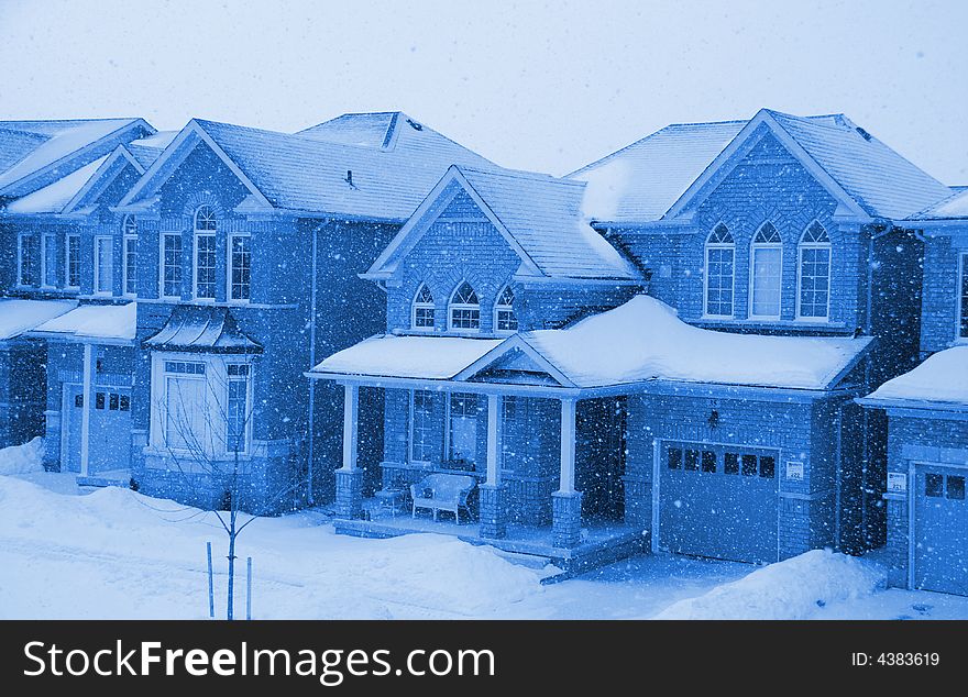 Houses In The Snow