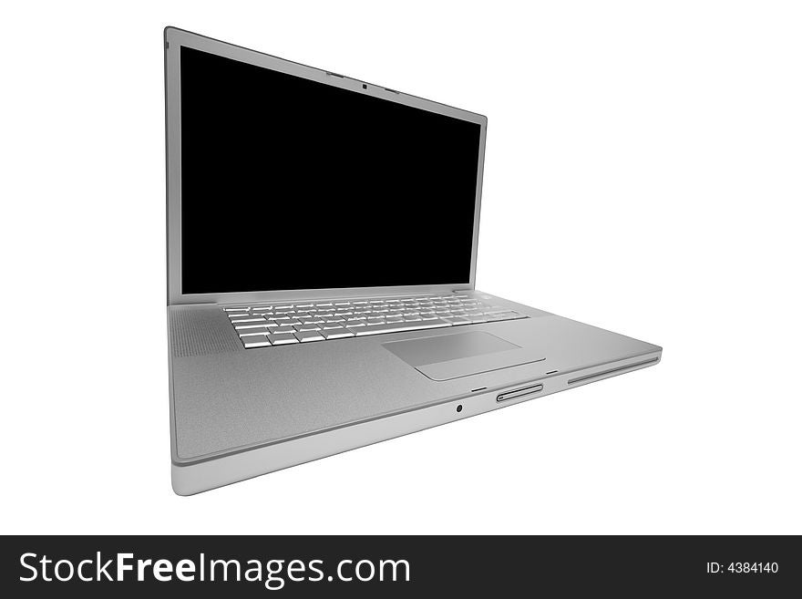 Modern and stylish laptop on a white background