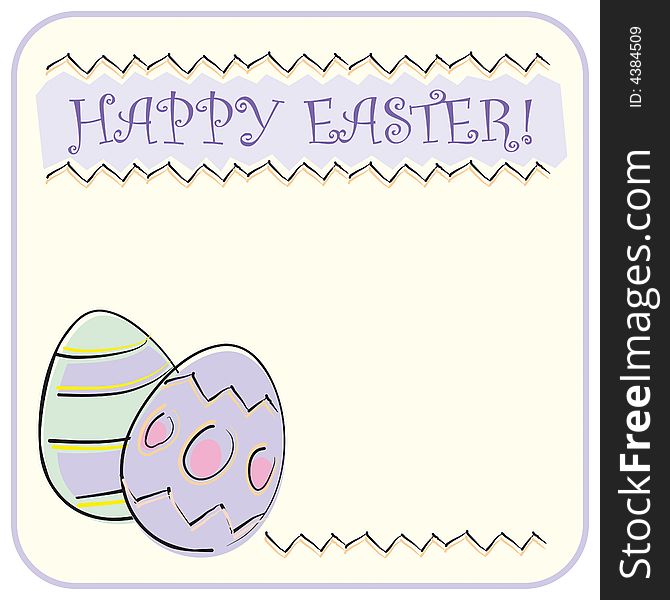 Easter greeting card design available also in vector format