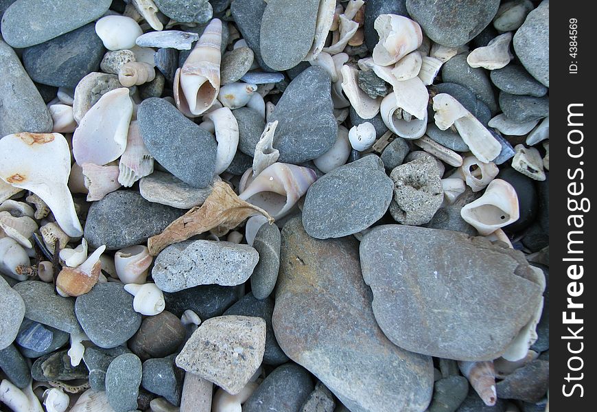 Close up of Stones on Beach