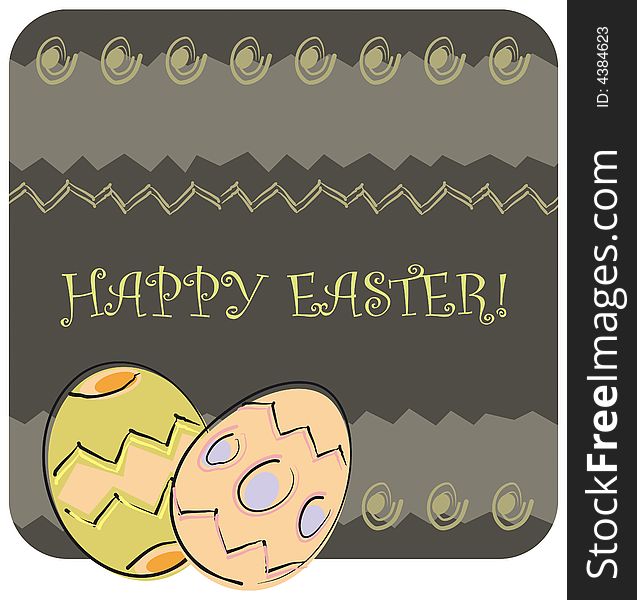 Easter greeting card design available also in vector format