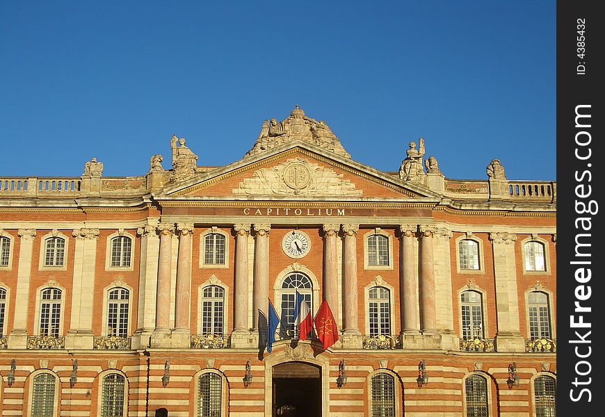 The famous capitol square in toulouse which attracting many tourism crowd