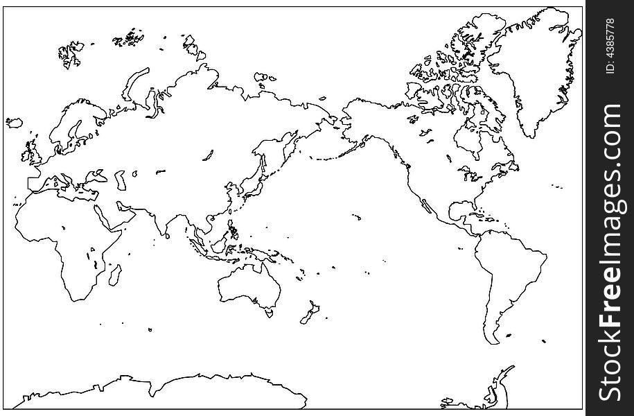 World map - computer generated image