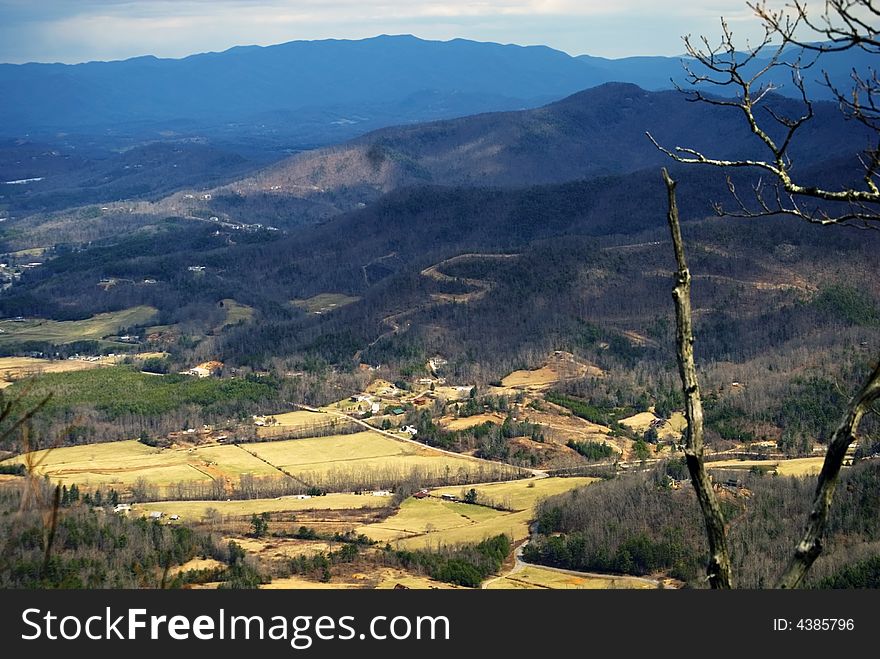 View of the valley from the ridge on a hiking trail far above. Yes, it was a hard climb!. View of the valley from the ridge on a hiking trail far above. Yes, it was a hard climb!