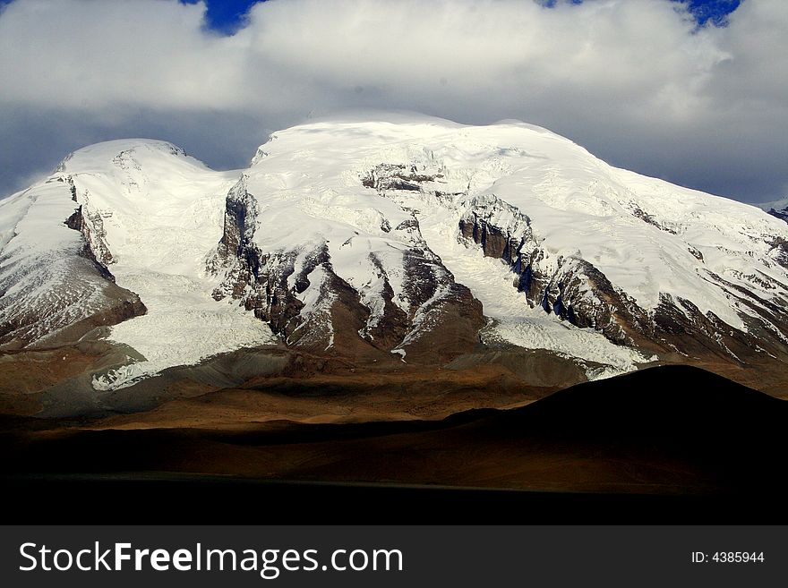 Glacier Of Muzitaga Moutain Pamirs Central Asia