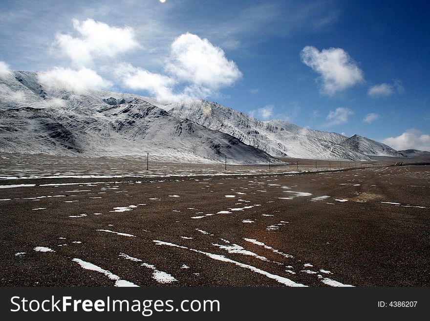 Road of highland  pamirs