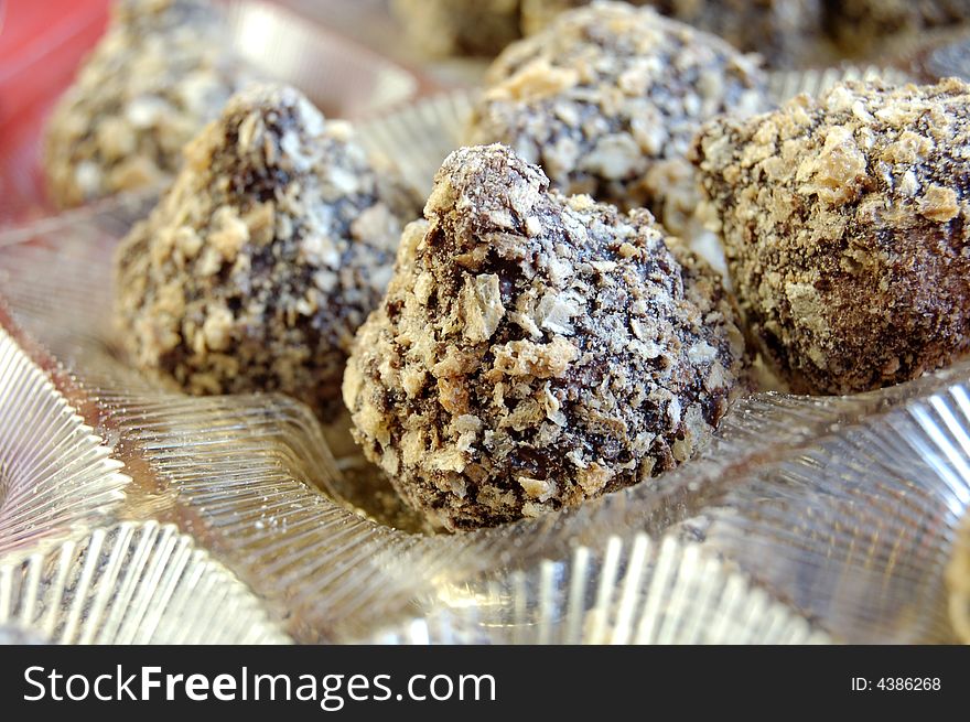 A sweet tasty chocolate truffles