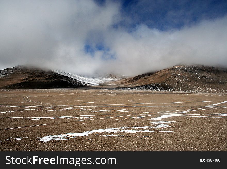 Wild scene of highland moutain pamirs tibet 2