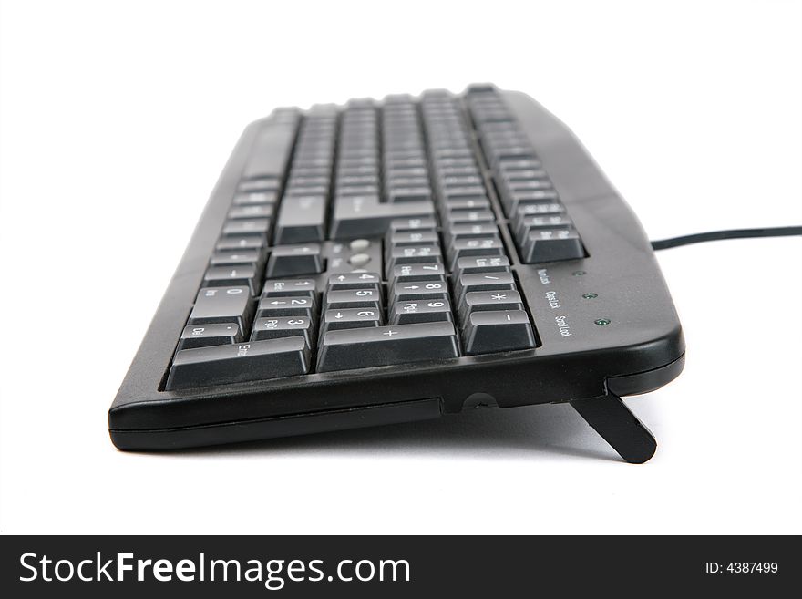 Black dirty keyboard on side