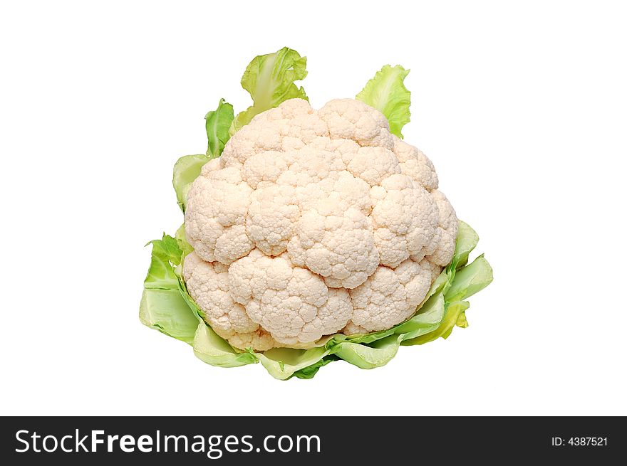 Cauliflower Isolated Over A White Background