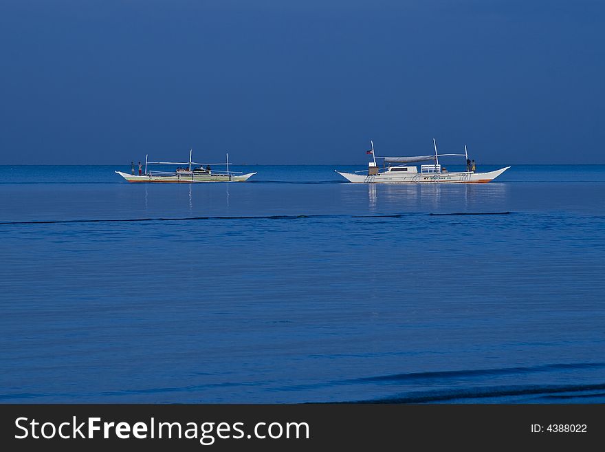 Banca Boats at Sunrise